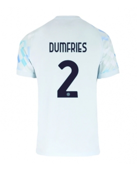 Inter Milan Denzel Dumfries #2 Maglia Gara Trasferta Repliche 2025-26 Maniche Corte